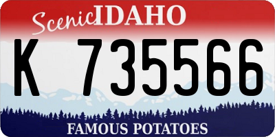 ID license plate K735566