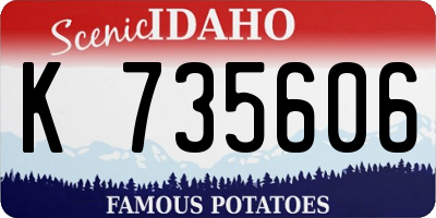 ID license plate K735606