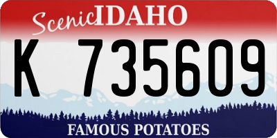 ID license plate K735609