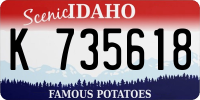 ID license plate K735618