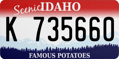 ID license plate K735660