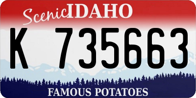 ID license plate K735663