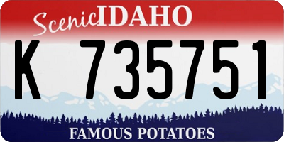 ID license plate K735751