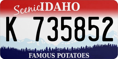 ID license plate K735852