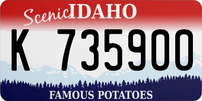 ID license plate K735900