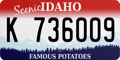 ID license plate K736009
