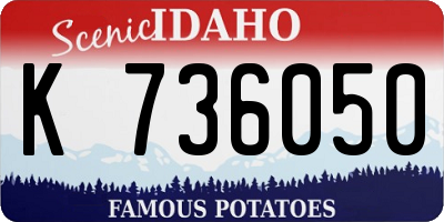 ID license plate K736050