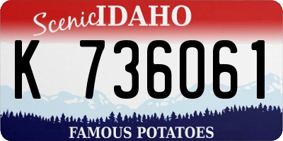ID license plate K736061