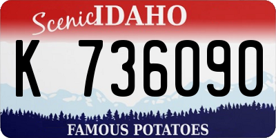 ID license plate K736090
