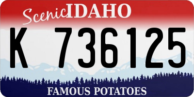 ID license plate K736125