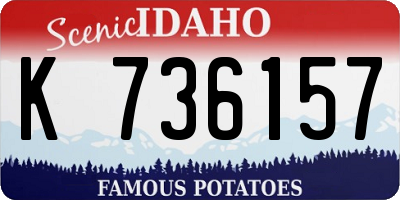 ID license plate K736157