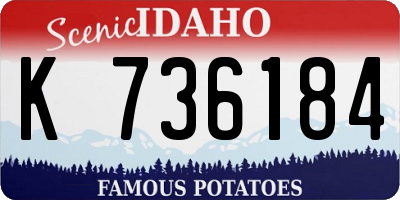ID license plate K736184