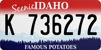 ID license plate K736272