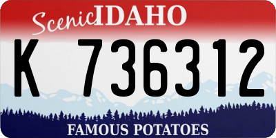 ID license plate K736312