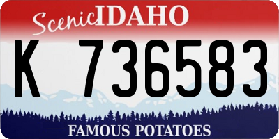 ID license plate K736583
