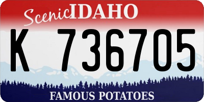 ID license plate K736705