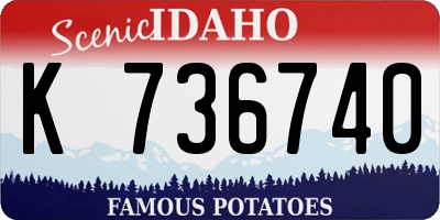 ID license plate K736740