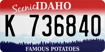ID license plate K736840