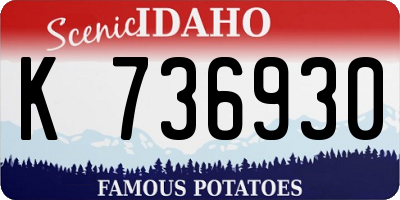ID license plate K736930