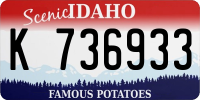 ID license plate K736933