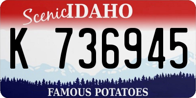 ID license plate K736945