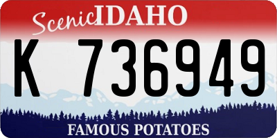 ID license plate K736949