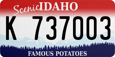 ID license plate K737003