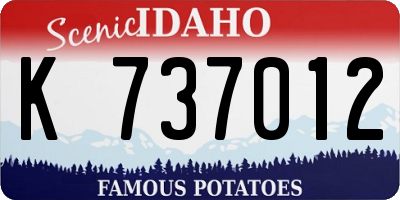 ID license plate K737012