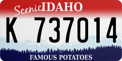 ID license plate K737014