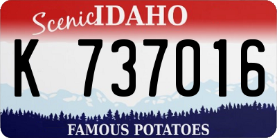ID license plate K737016