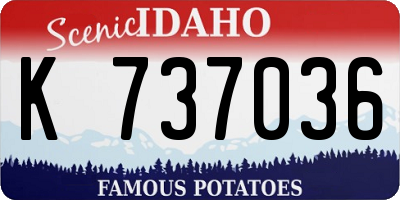 ID license plate K737036