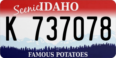 ID license plate K737078