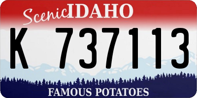 ID license plate K737113