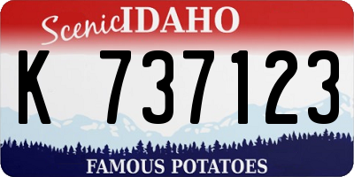 ID license plate K737123