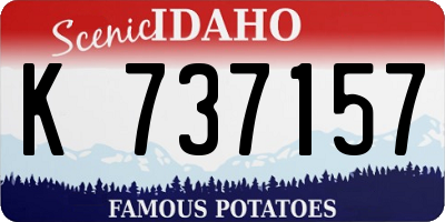 ID license plate K737157