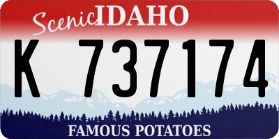 ID license plate K737174