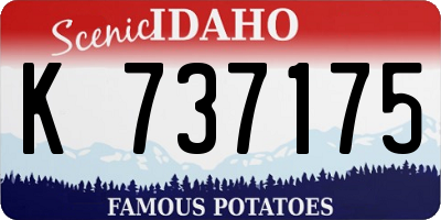 ID license plate K737175