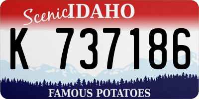 ID license plate K737186