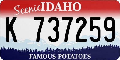 ID license plate K737259