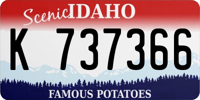 ID license plate K737366