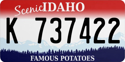 ID license plate K737422