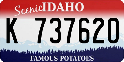 ID license plate K737620