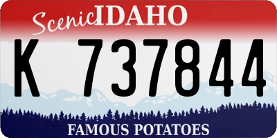 ID license plate K737844