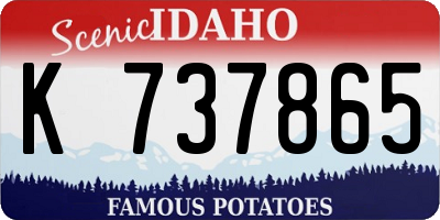 ID license plate K737865