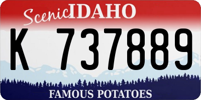 ID license plate K737889