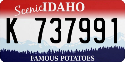 ID license plate K737991