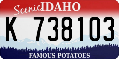 ID license plate K738103