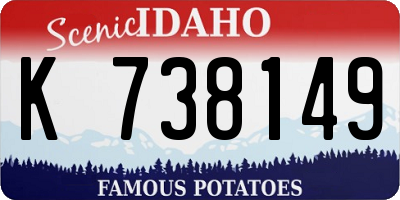 ID license plate K738149