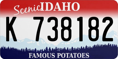 ID license plate K738182