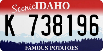 ID license plate K738196